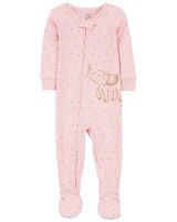 CARTERS WI23 TG 1PC COTTON PJ PINK ELEPHANT PRT FTD 12M